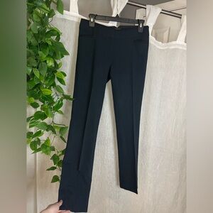 Y2K Low Rise Deep Sapphire Business Pants with Black Trim by Express